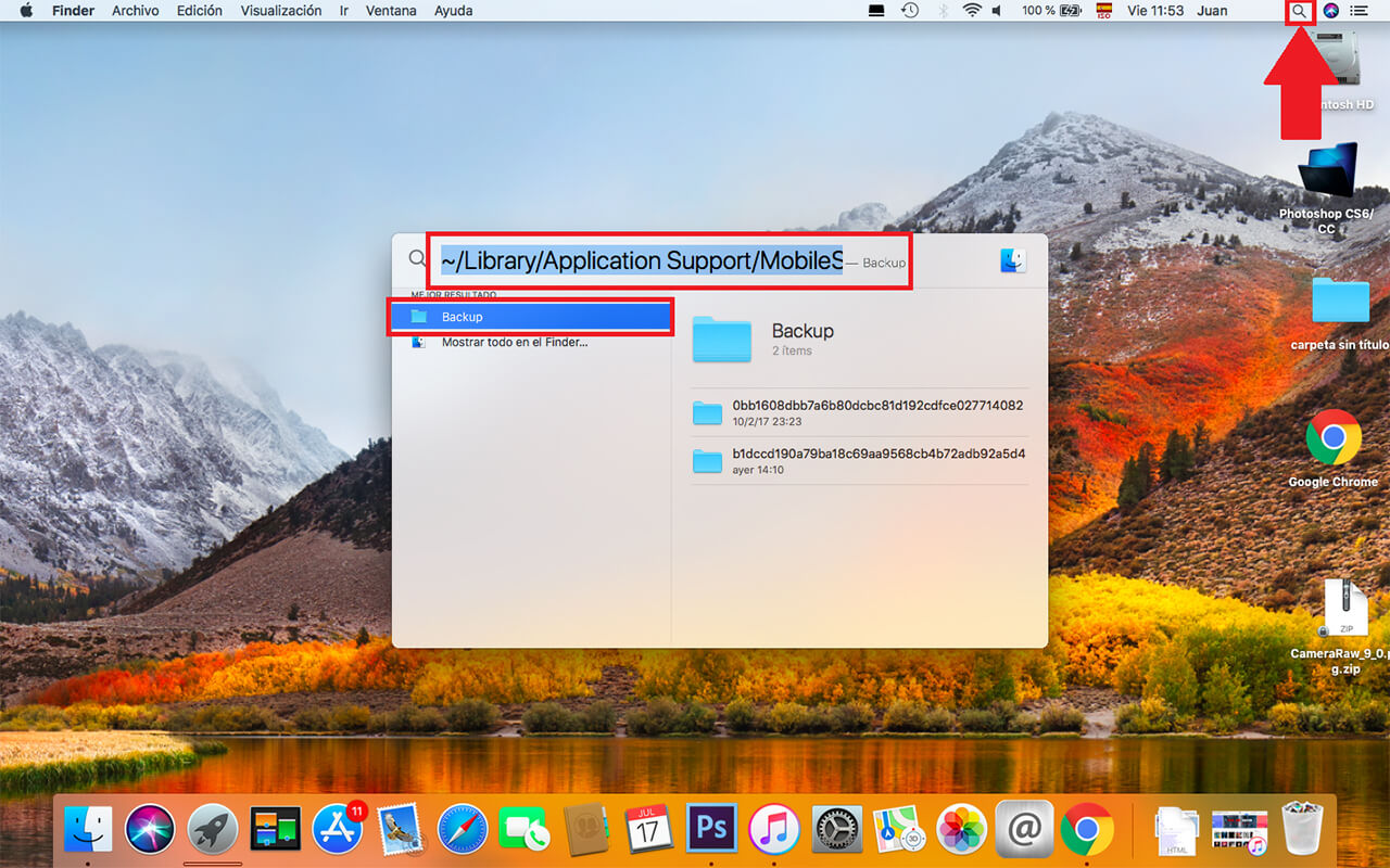borrar manualmente la copia de seguridad de iPhone desde tu Mac