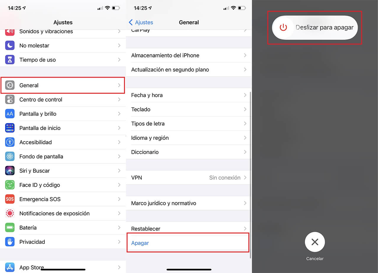 apagar tu dispositivo iOS ya sea iPhone o ipad sin pulsar el botón on/off