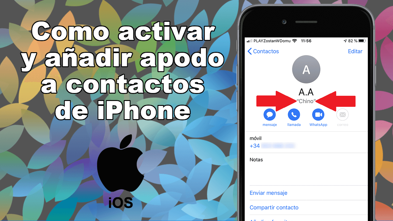 como activar y usar los apodos en los contactos de iPhone