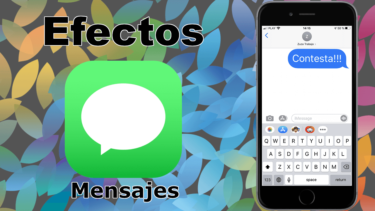 como aplicar efecto al texto de un mensaje en iPhone