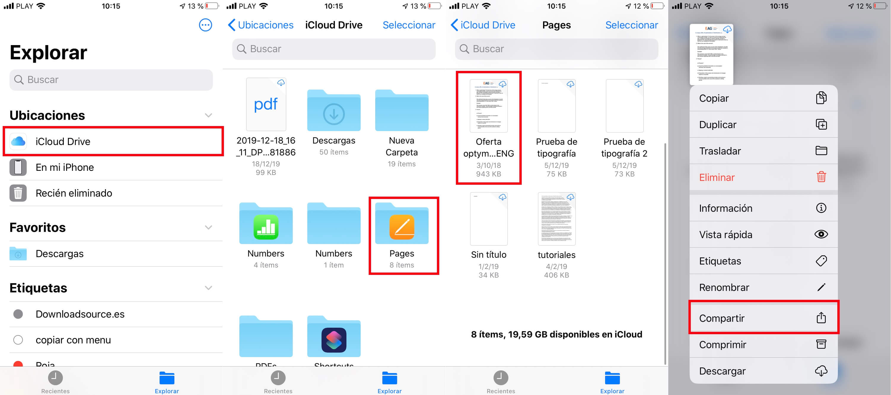 comparte los archivos de tu iphone con icloud drive