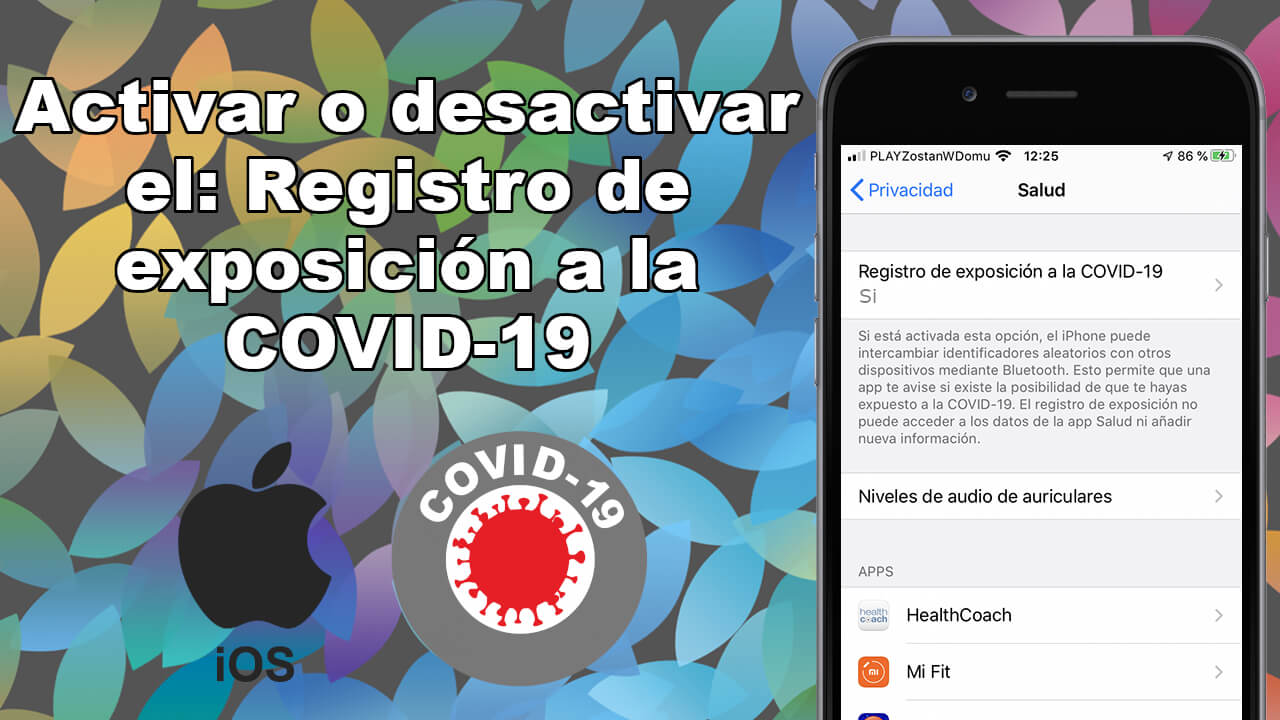 como activar o desactivar la función COVID 19 de iOS para iPhone