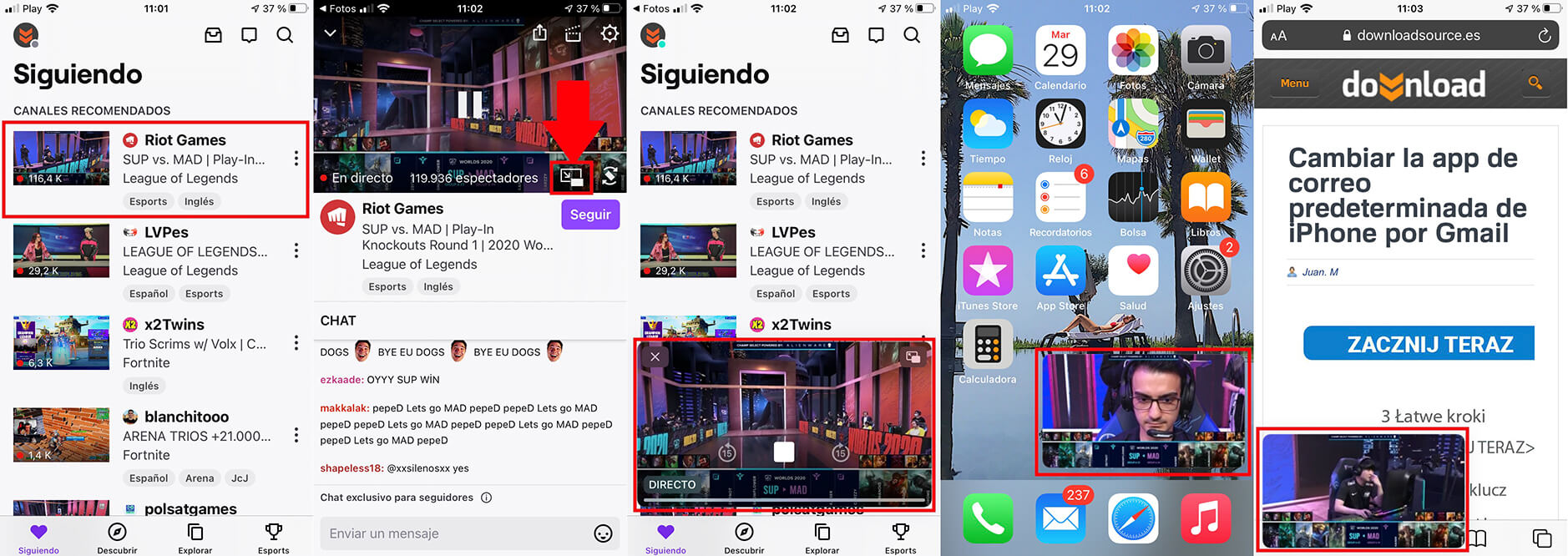 apps compatible con los videos imagen en imagen de iPhone con ios 14