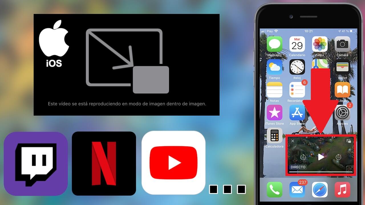 como activar y usar el modo imagen dentro de imagen en videos en iPhone