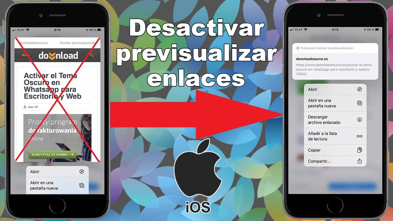 como desactivar la previsualización de enlaces en el navegador Safari de iPhone o iPad