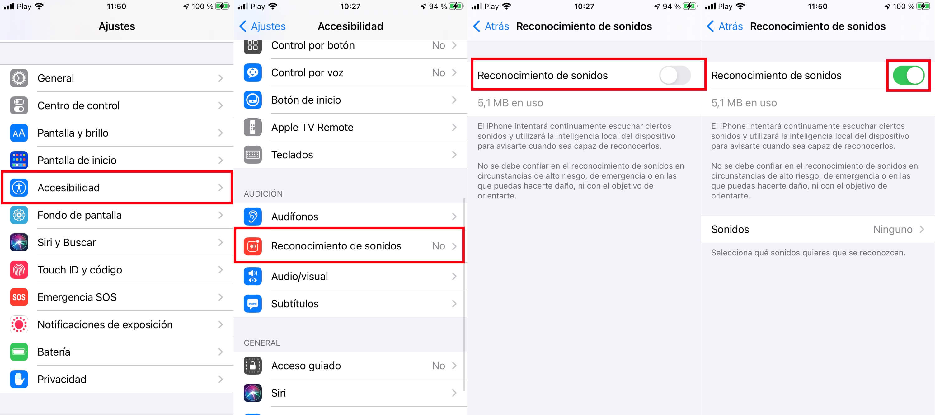 iPHone permite el reconocimiento de sonido a traves del microfono