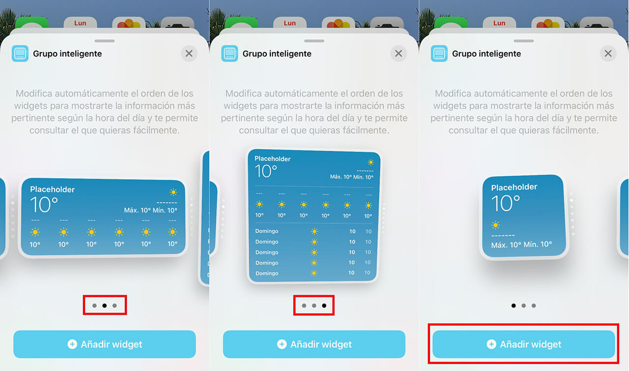 personalizar la pantalla de inicio de iPhone usando widgets