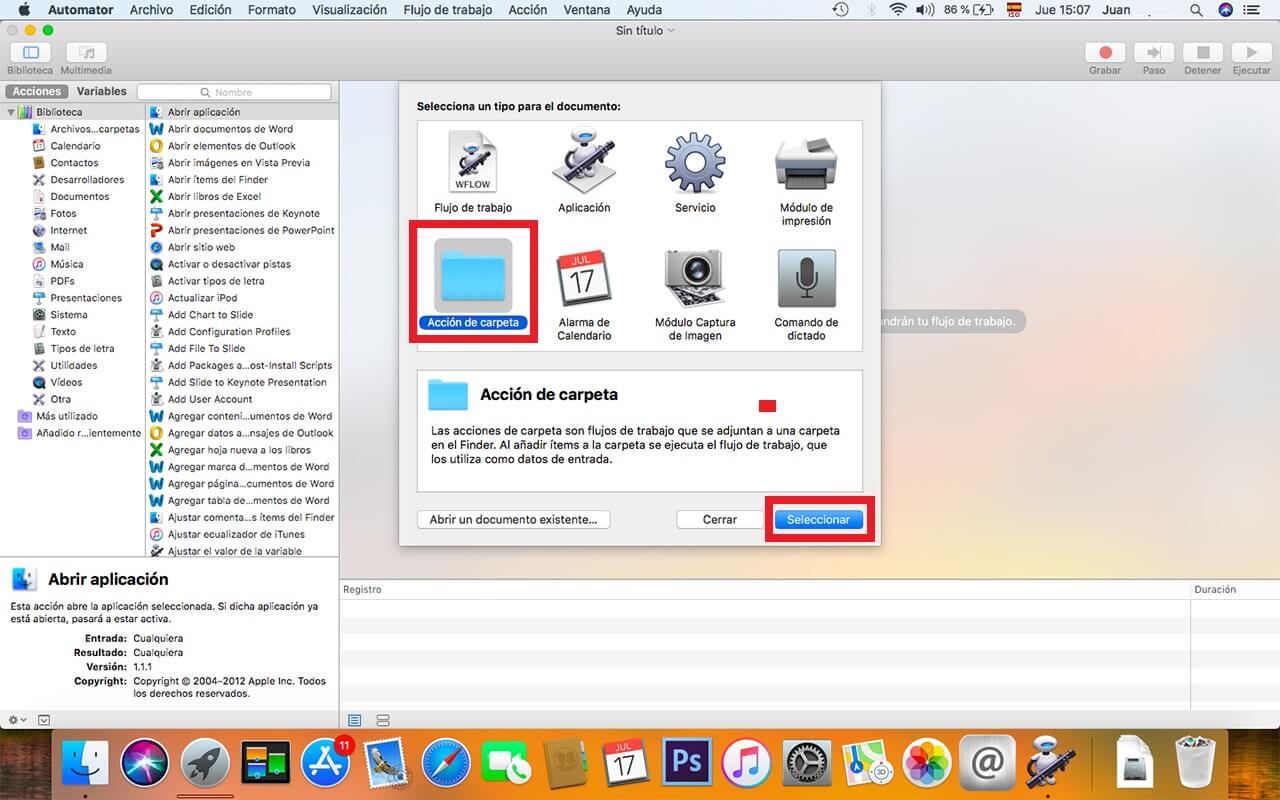 Macos permite mover archivos entre carpeta de forma automatica