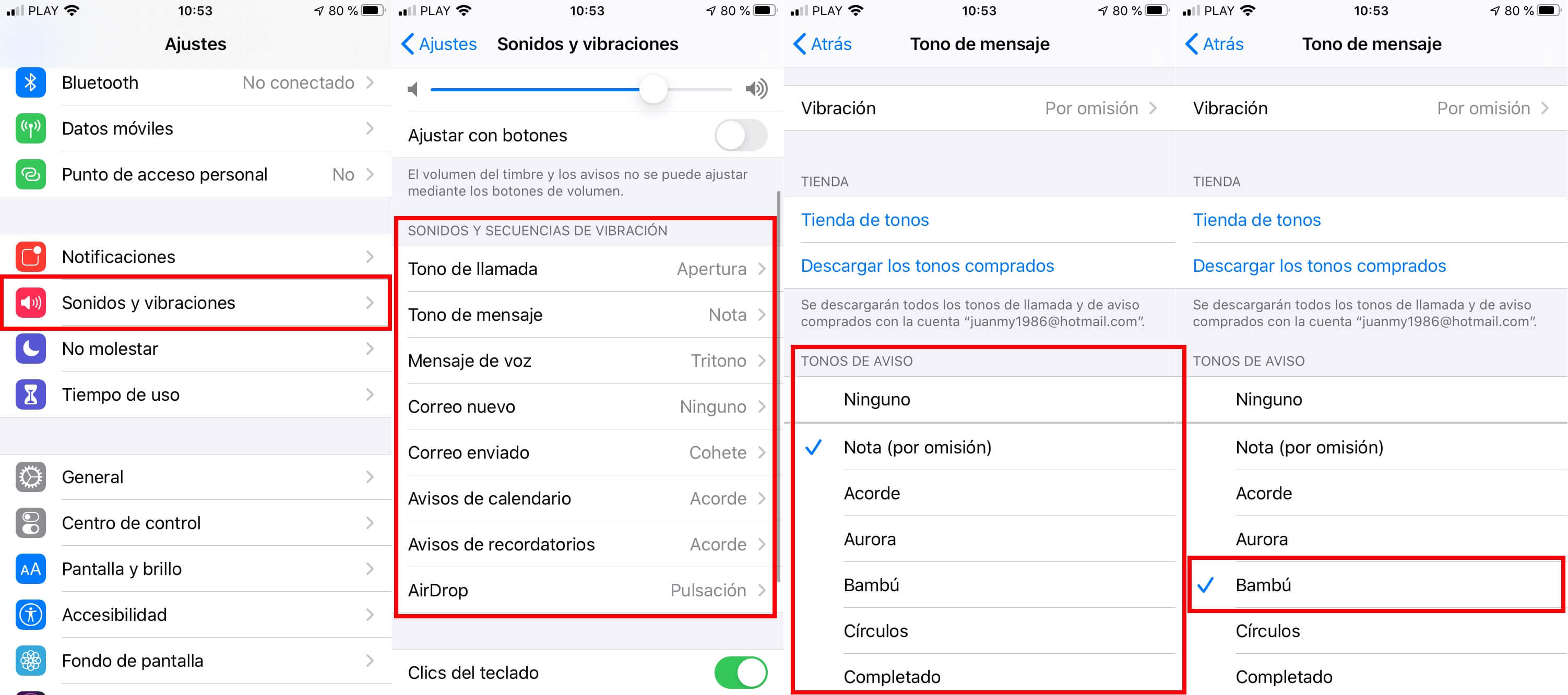 Personalizar el sonido de notificaciones de iPhone 