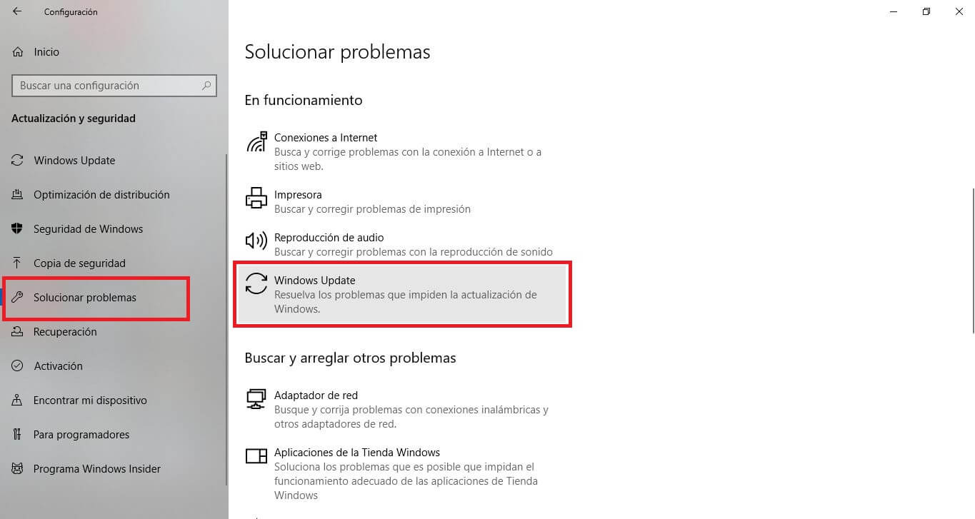 la actualización de Windows 10 se queda pillada al 0%