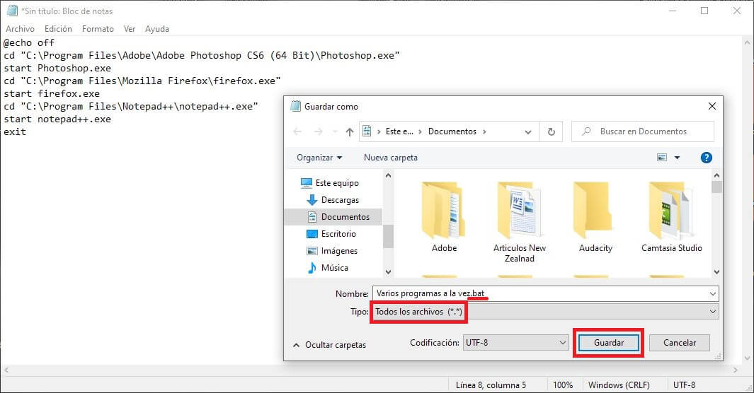 windows 10 te permite abrir varios programas al mismo tiempo con un solo clic