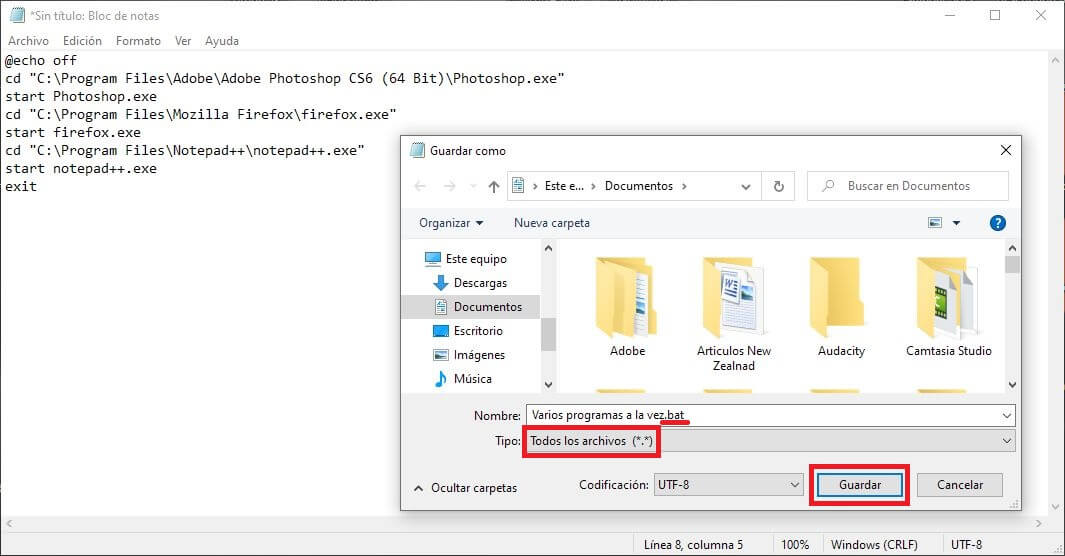 windows 10 te permite abrir varios programas al mismo tiempo con un solo clic