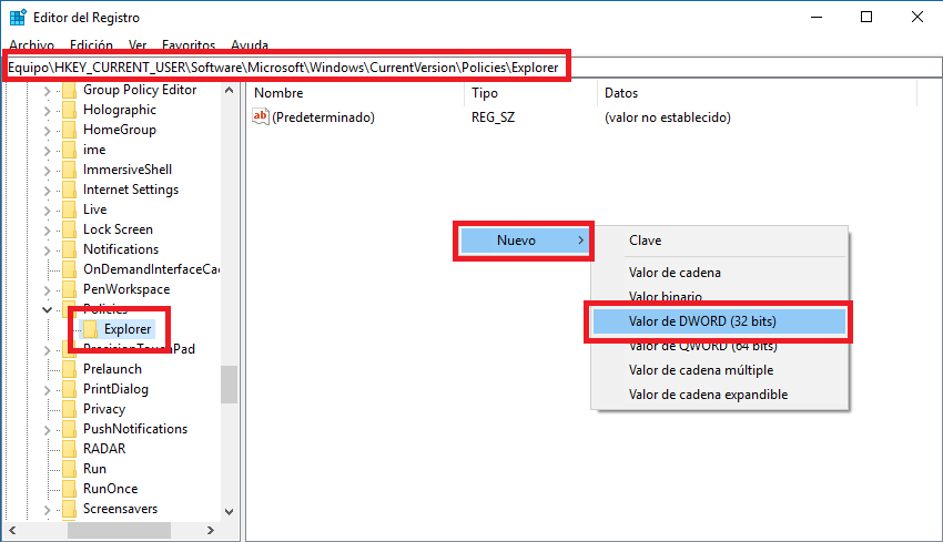 ocultar las configuraciones de Windows 10 a otros usuarios 