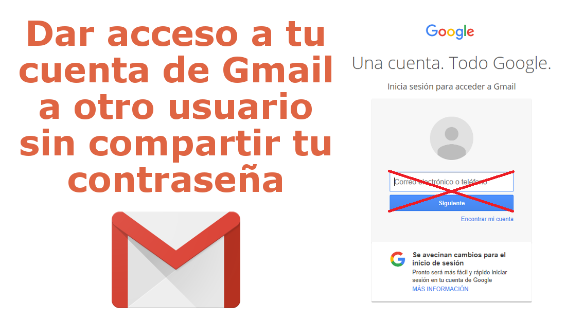 Como dar acceso a tu cuenta de Gmail sin compartir con el usuario.
