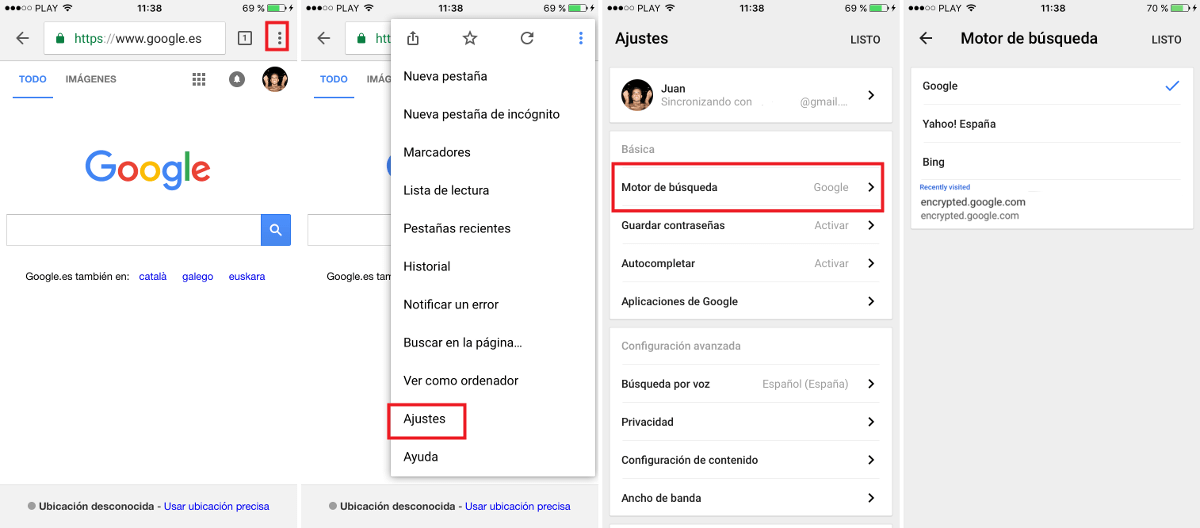 configurar tu navegador para no recibir resultados AMP en la busqueda de Google