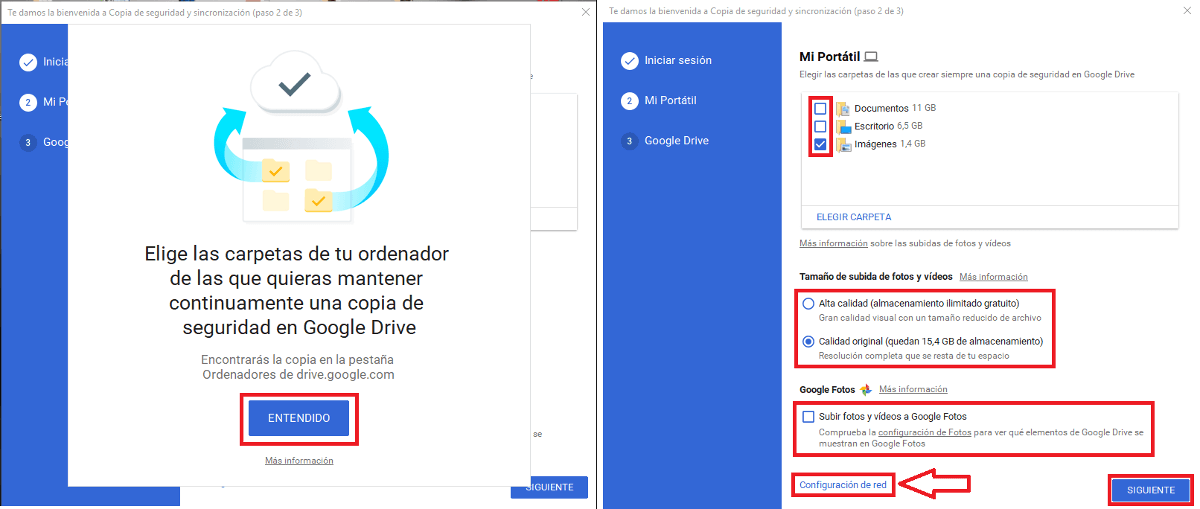 Como hacer backup y sincronizarlo con otros dispositivos con Copia de seguridad y sincronización de Google