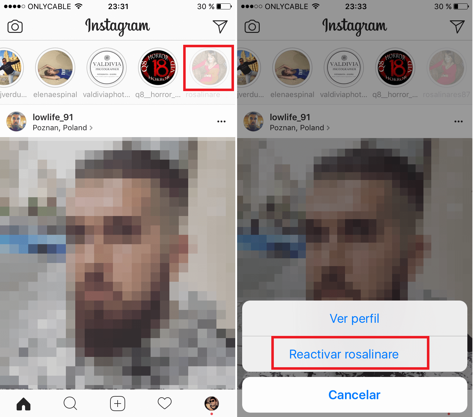 Como bloquear las historias de Instagram de un usuario en concreto