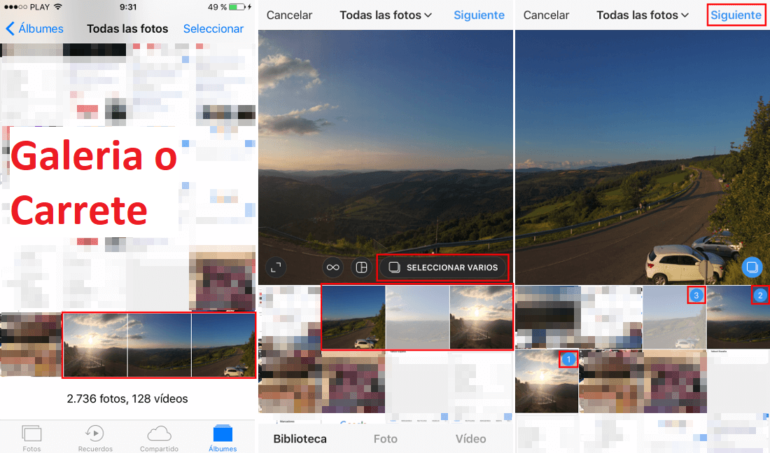 nuevo metodo para publicar fotos panorámicas en Instagram