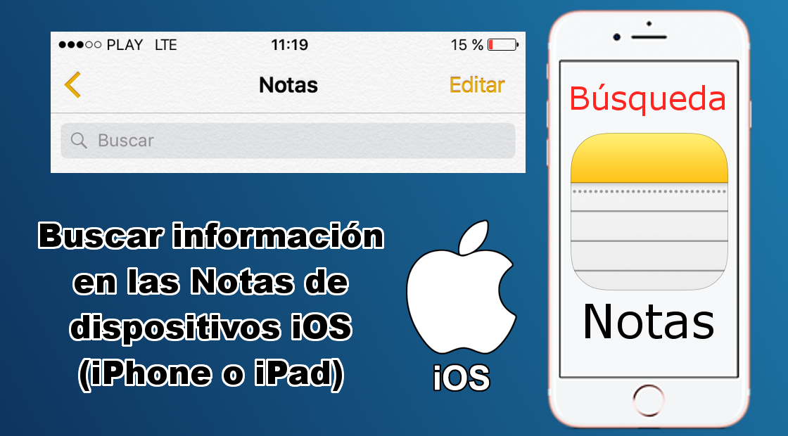 conoce como realizar la búsqueda de información en las Notas de iOS, tanto en iPhone o iPad