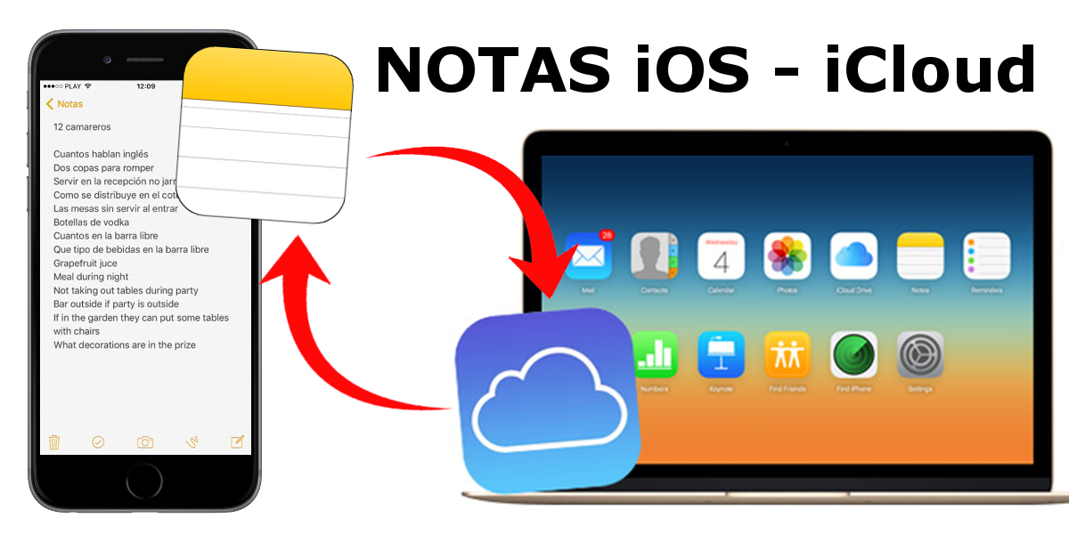 conoce como enviar las notas de tu iPhone a tu cuenta de iCloud