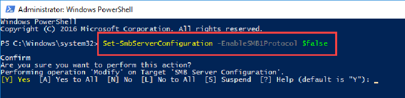 Bloquear el protocolo SMB1 en WIndows para evitar malware