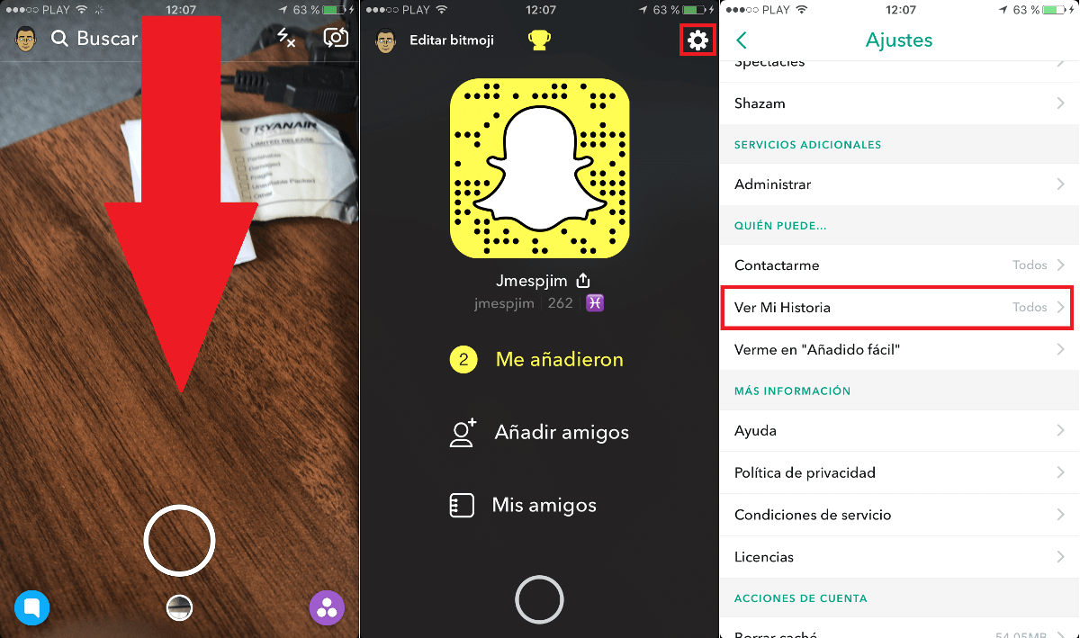 bloquear amigos de Snapchat para que no vean tus historias