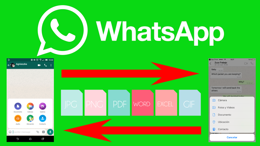 WhatsApp permite enviar cualquier archivo