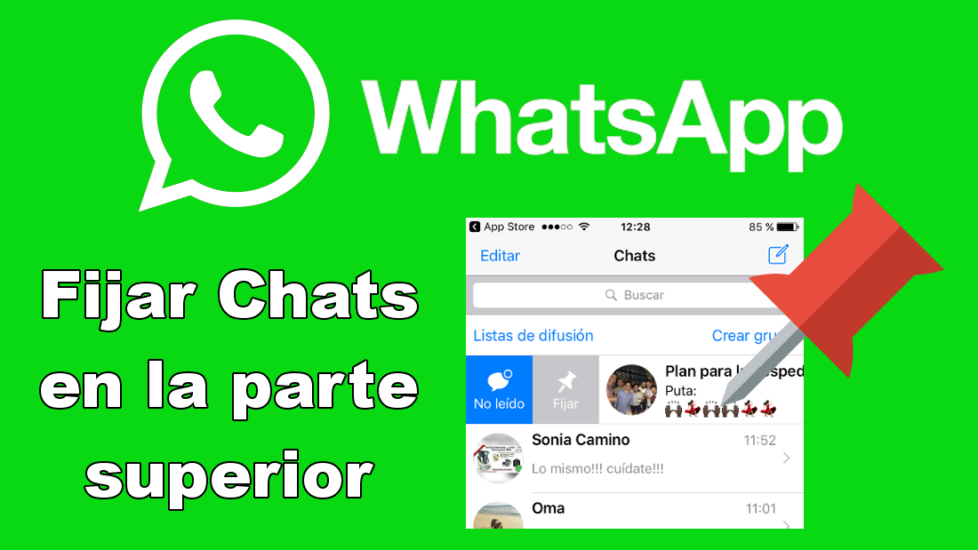 conoce como fijar chats en la lista de conversaciones de Whatsapp iPhone y Android