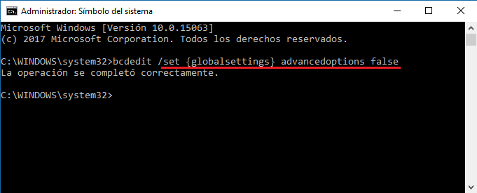 desactivar el acceso automático al inicio avanzado de Windows 10