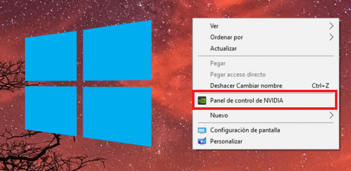 ejecutar el panel de control de Nvidia en Windows