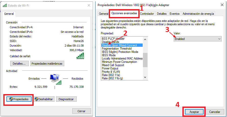 prioridad a conexion Ethernet que la wifi en Windows