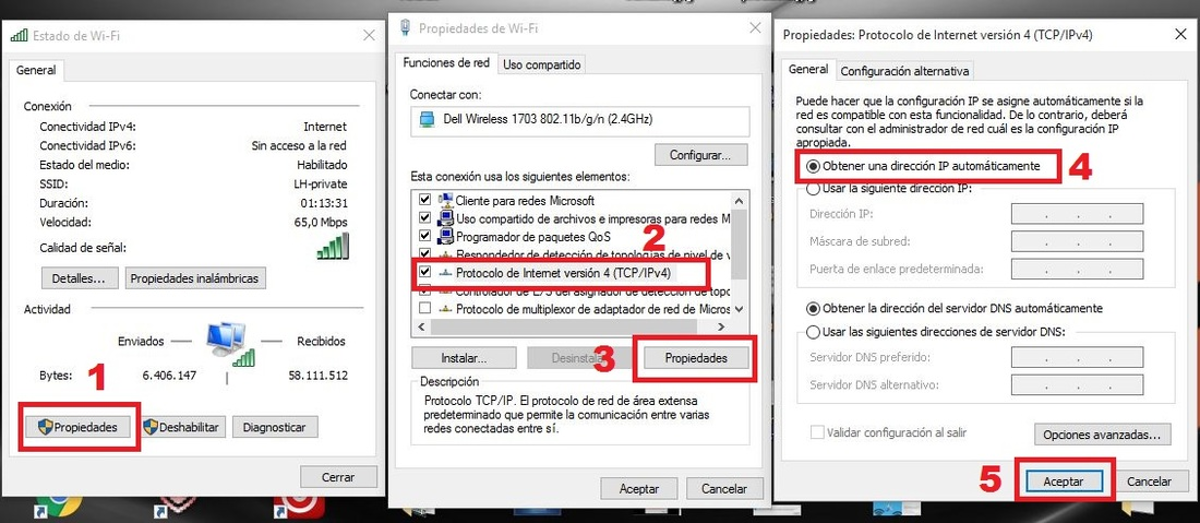 No hay conexion a internet en Windows 10, 8 y 7: La puerta de enlace predeterminada no está disponible