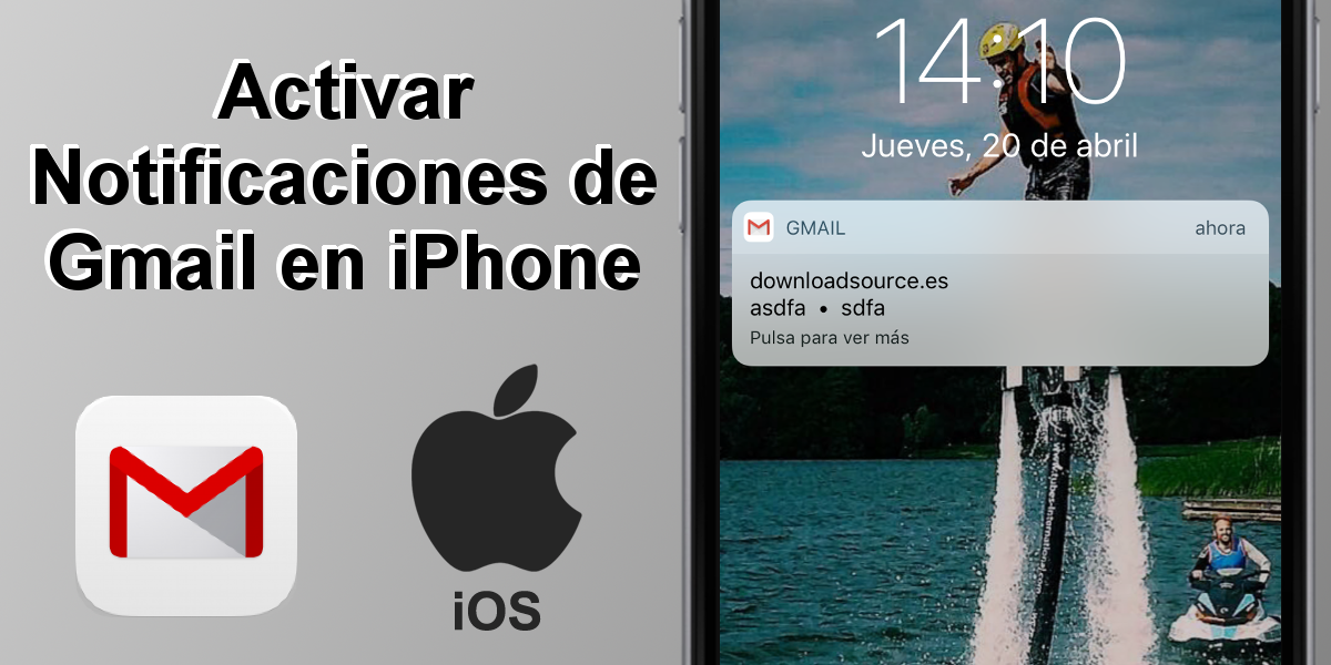 como activar las notificaciones de Gmail en iPhone o iPad