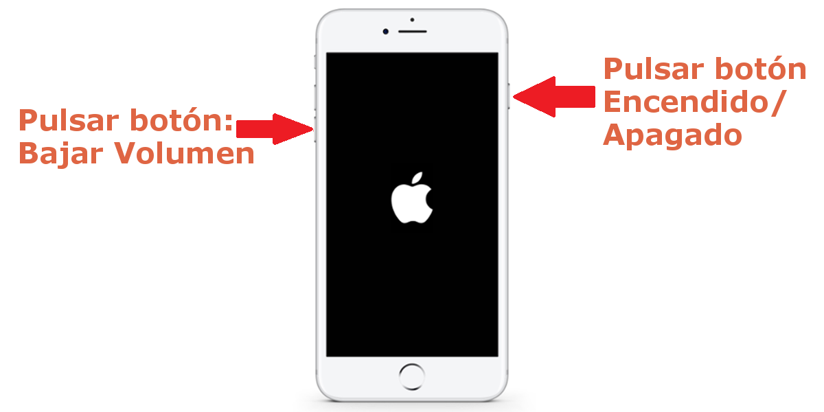 forzar el reinicio de tu iPhone 7 o iPhone 7 plus cuando este presenta errores o fallos