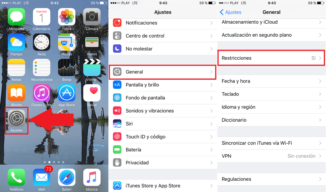 no acceder a la camara de fotos de iPhone desde la pantalla de bloqueo en iOS 10 o posterior