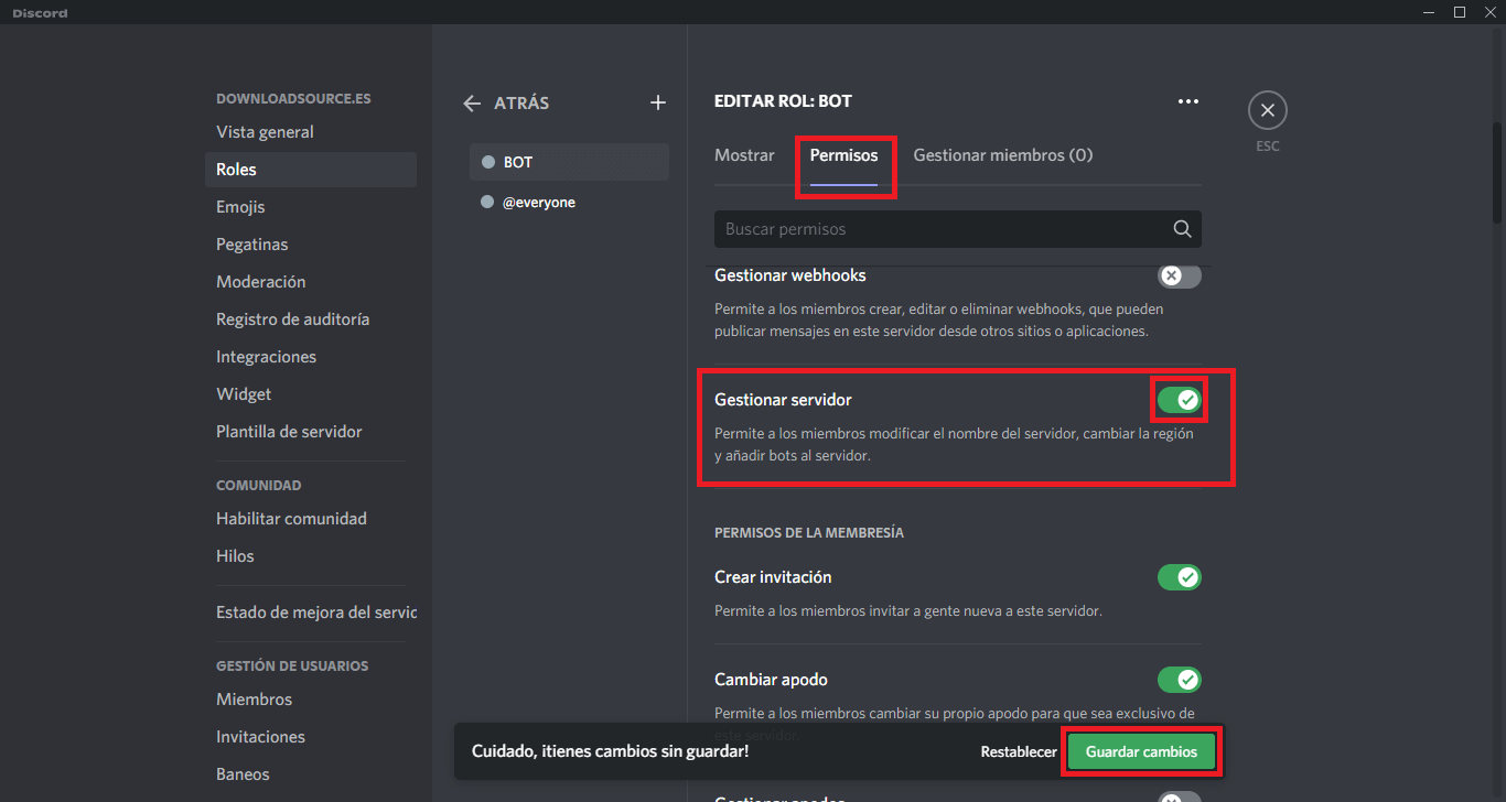 como añadir un bot a discord desde el la version web