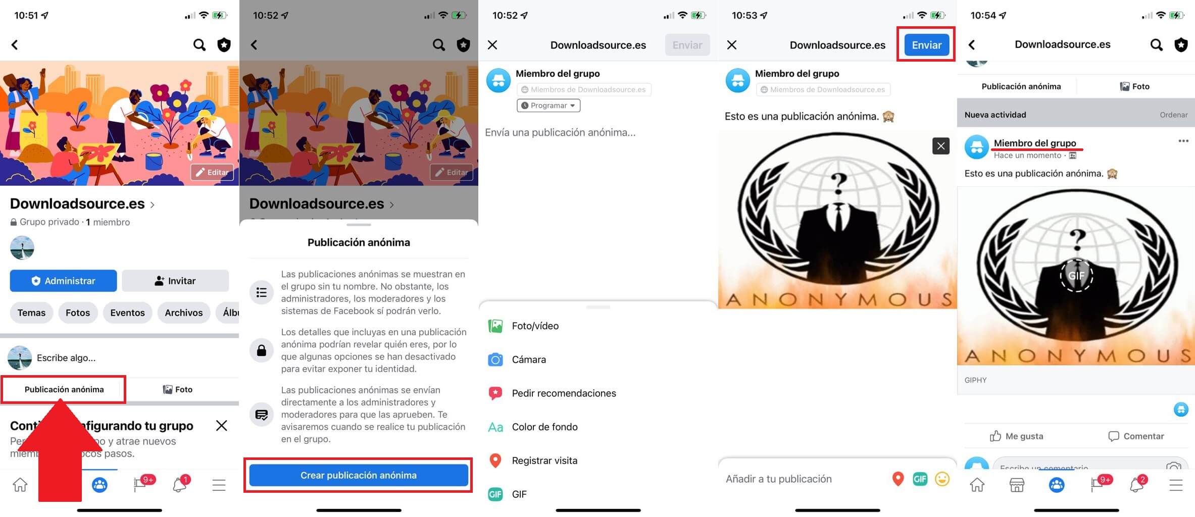 publicar en grupos de facebook de forma anonima