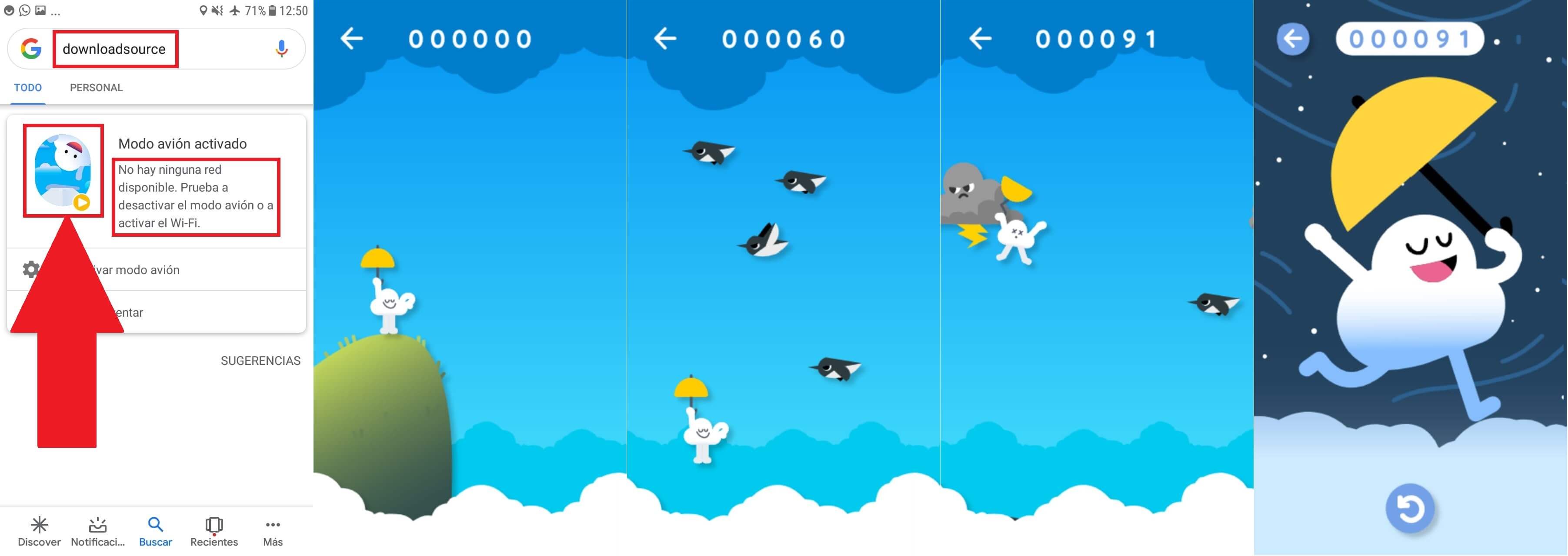 como activar y jugar al videojuego de la nube oculto en la app Google para Android