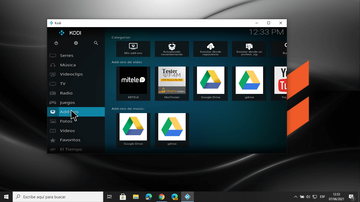 usar Kodi a la vez que se usa el ordenador con Windows 10