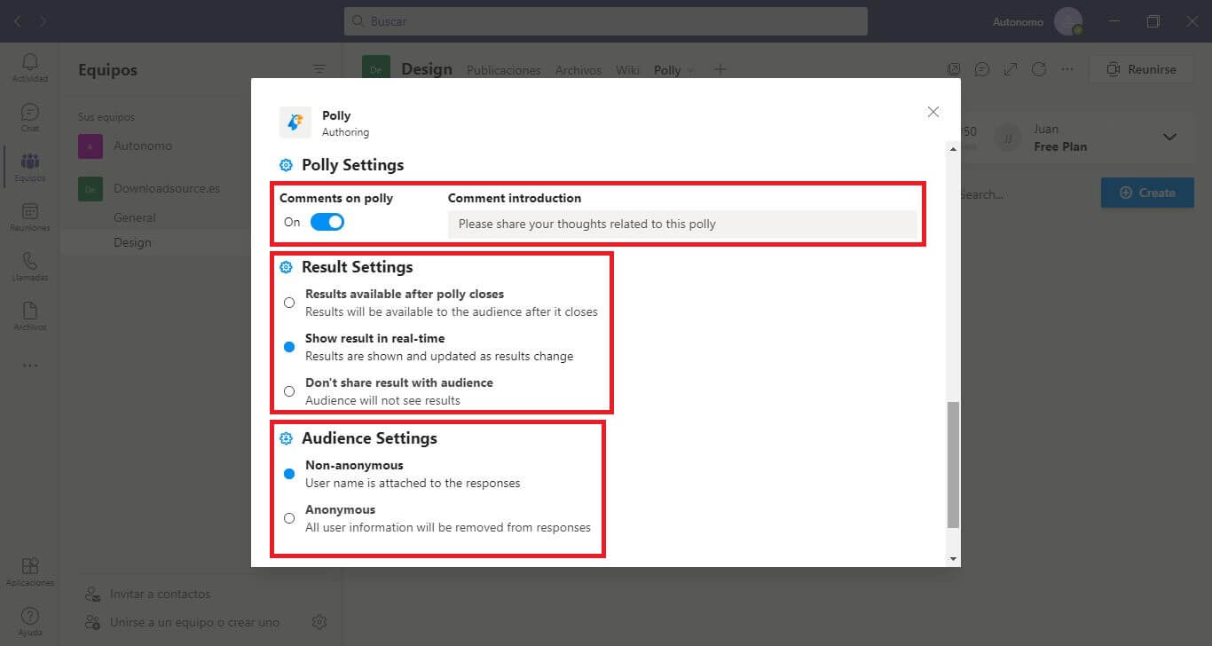 Crear encuestas en Microsoft Teams desde tu ordenador