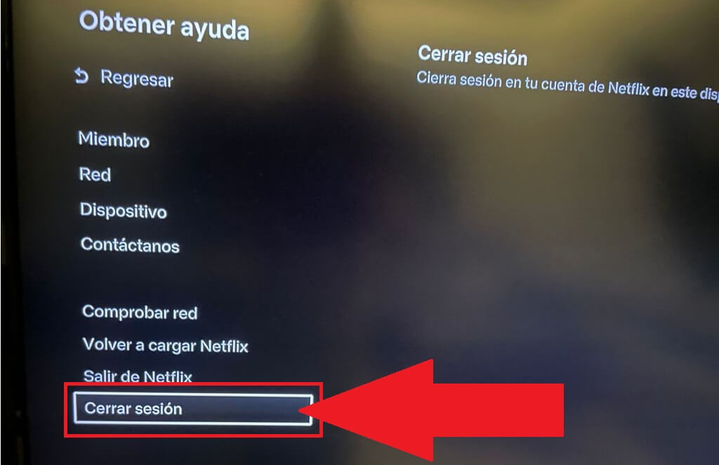 como cerrar sesion de tu cuenta de usuario de netflix en la app para tu tv