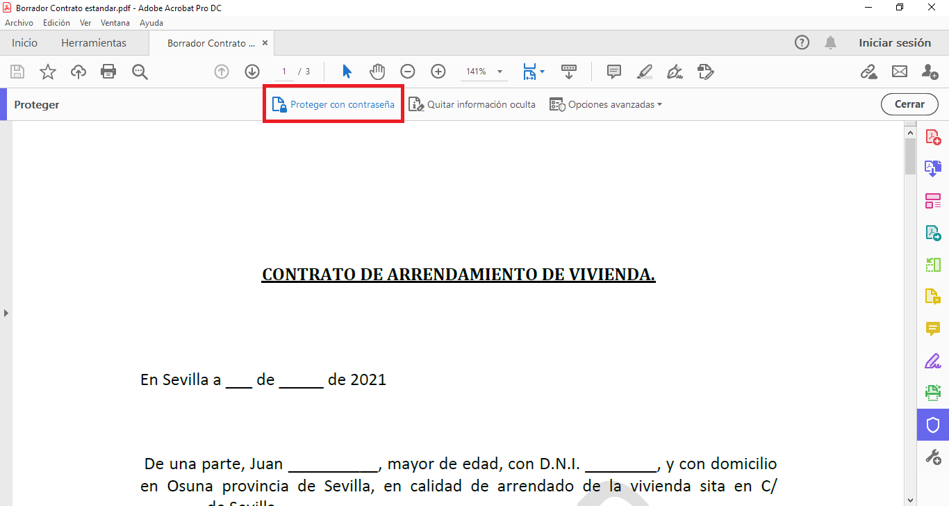 como proteger archivo PDF contra edición