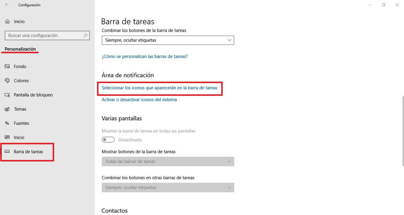 como ocultar el icono de windows defender de la barra de tareas