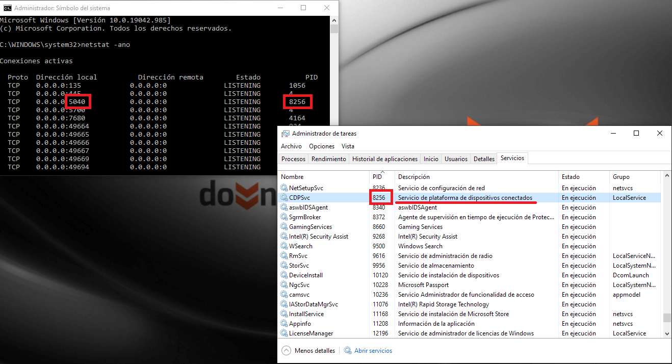 saber puertos están abierto tu PC con Windows 10