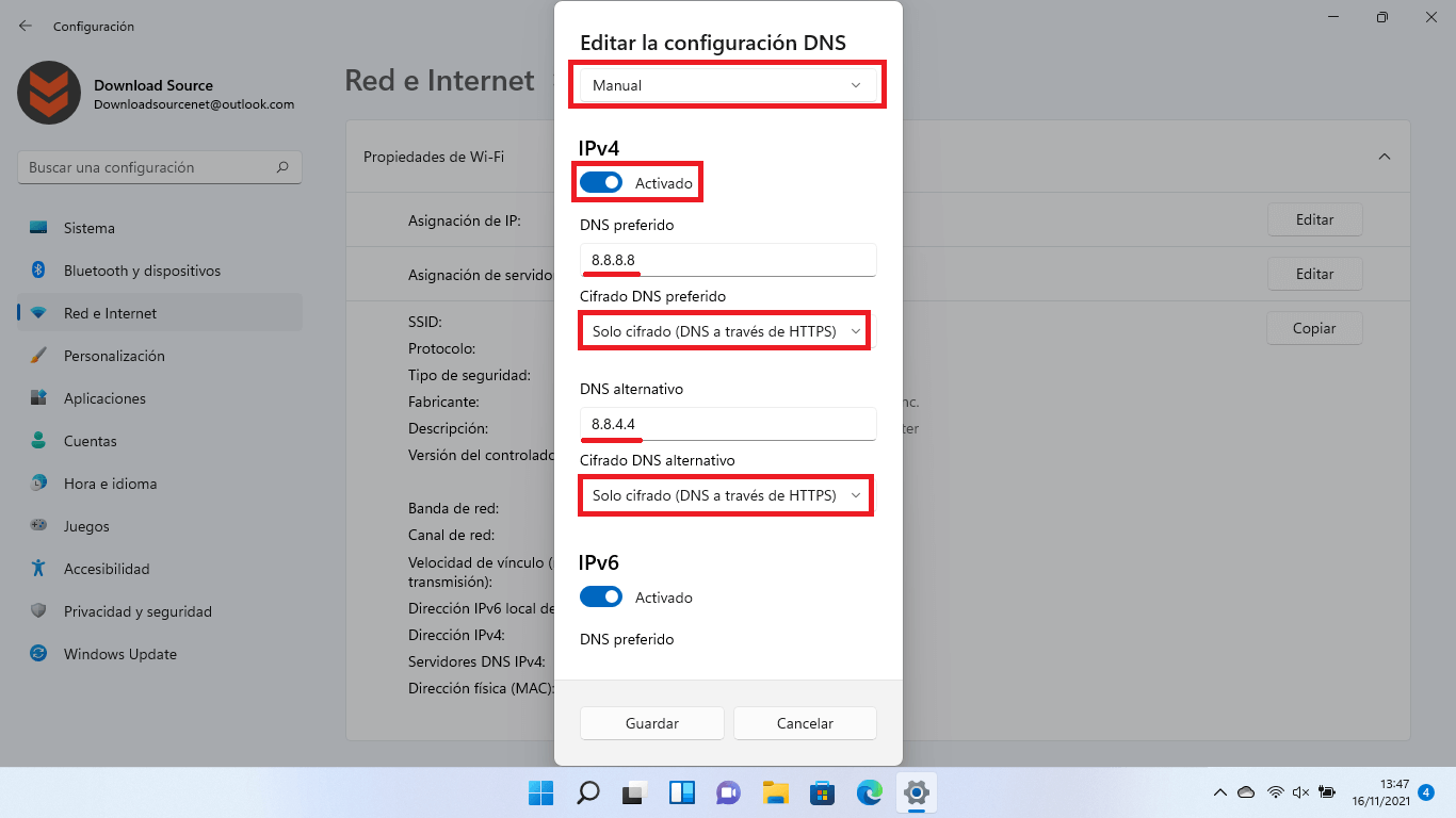 como activar DoH en Windows 11 para navegar con privacidad