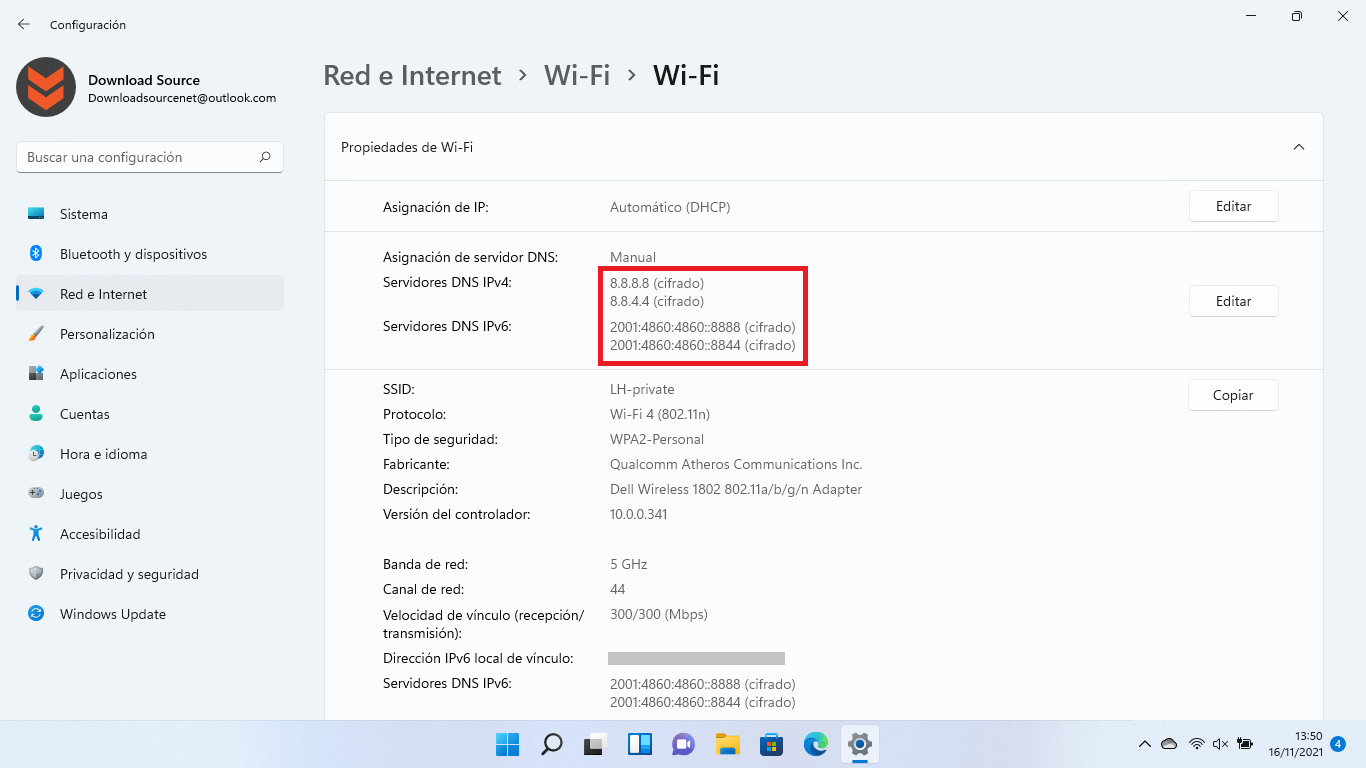 como navegar con privacidad por internet activando DNS a traves de HTTPS en Windows 11