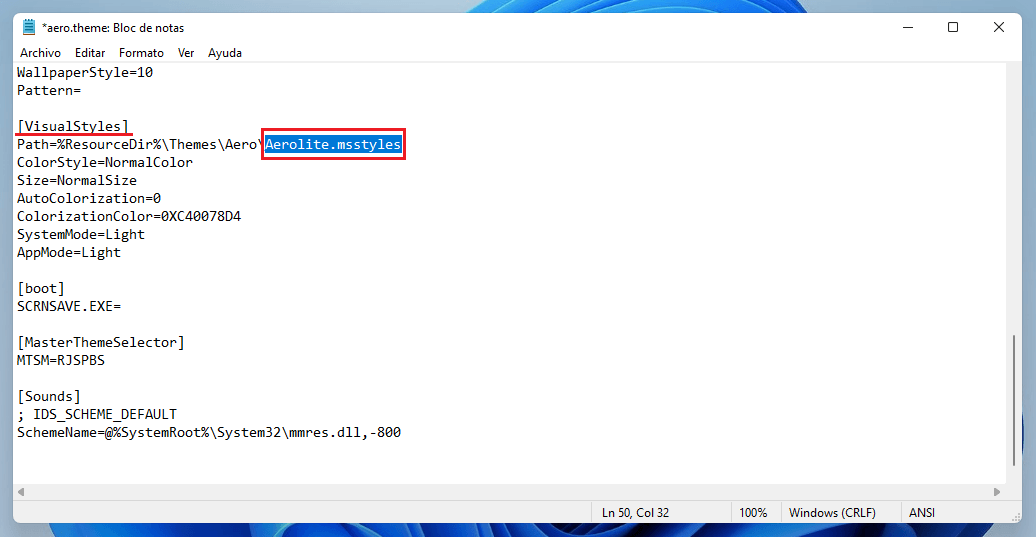 como usar el tema aero lite de windows 11