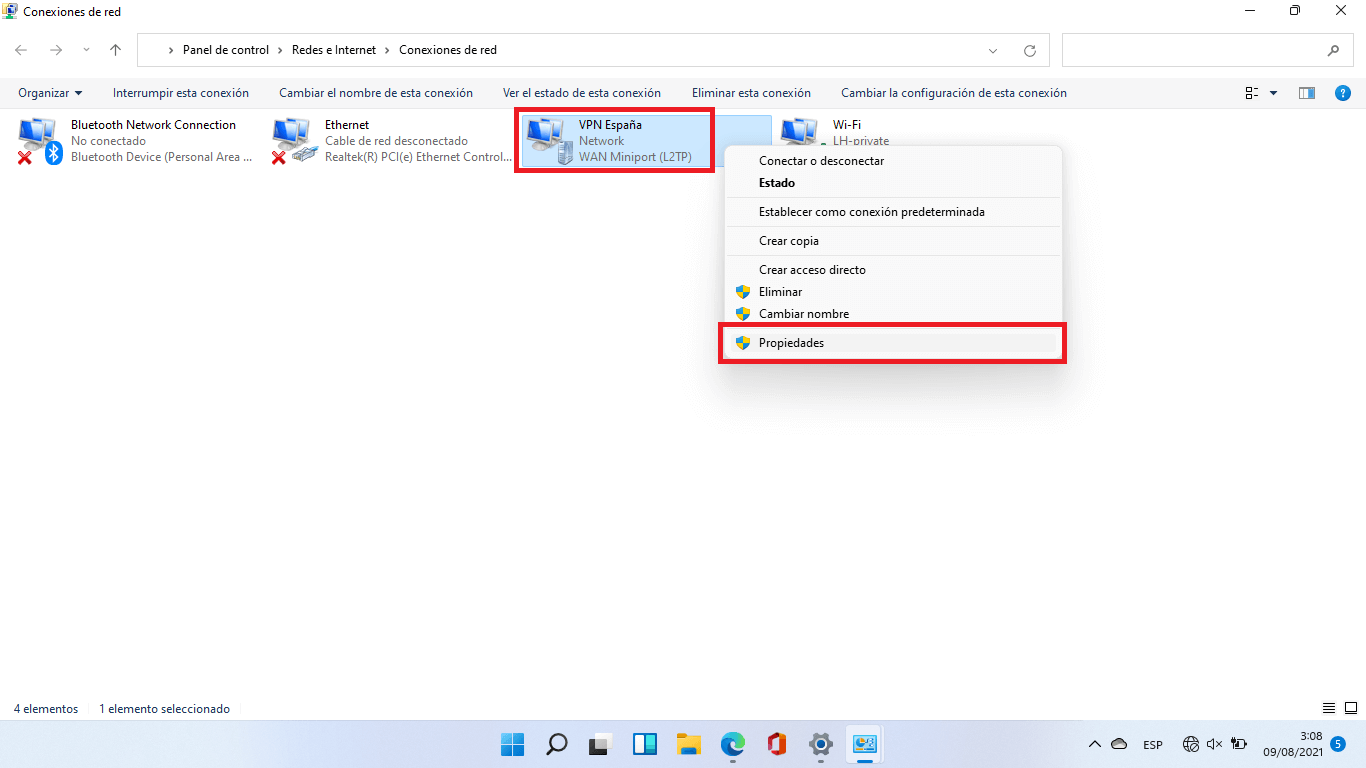 tener acceso a internet al activar la vpn en windows 11 o 10