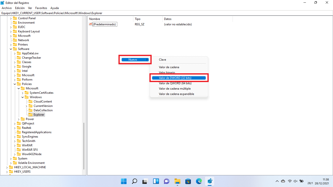 no mostrar enlaces en los resultados de busqueda de windows 11