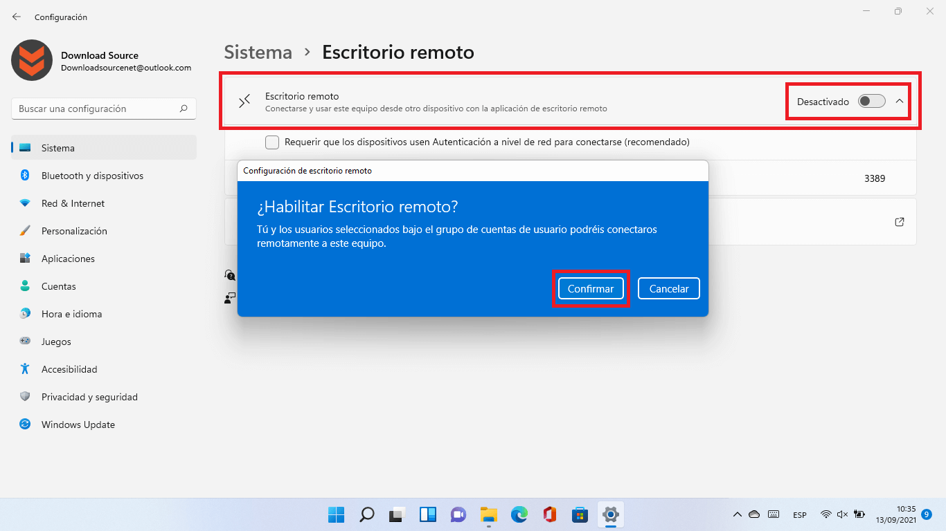 Como activar y usar el Escritorio de Windows 11